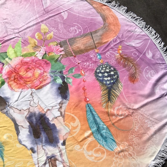 ❗️LAST ONE❗️Free Spirit Steer Terry Beach Towel - Picture 4 of 5